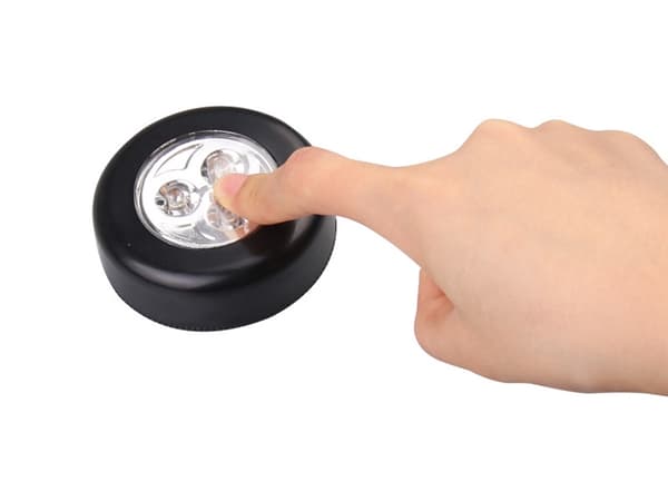 Trådlös touch-belysning med 3 LED-lampor för skåp Black