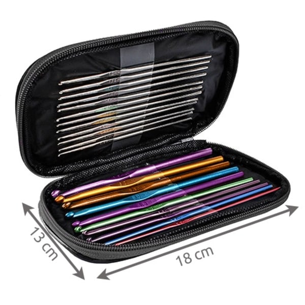 50-Delar - Hæklset / Startkit Hækling - Hæklenåle / Markører Multicolor
