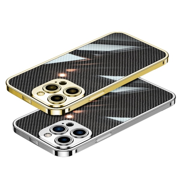 iPhone 12 Pro - Deksel/Mobildeksel - Karbonfiber Gold