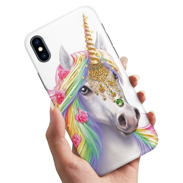 iPhone X/XS - Skal/Mobilskal Unicorn/Enhörning