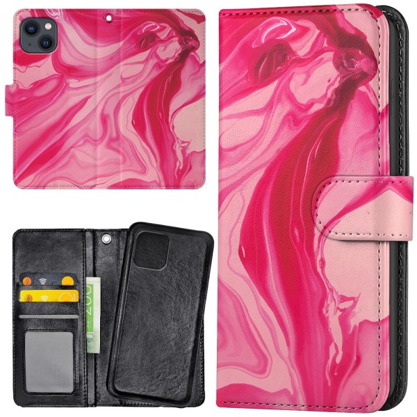 iPhone 13 - Lommebokveske Marmor Multicolor