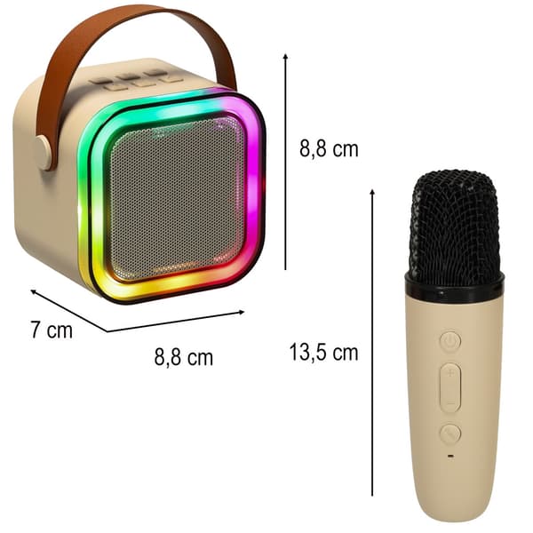 Karaokemaskin med 2 Mikrofoner - Karaoke White