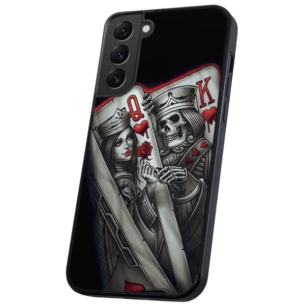 Samsung Galaxy S21 - Cover/Mobilcover King Queen Kortspil