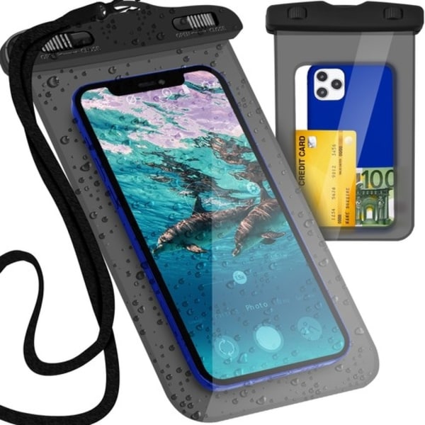 Vattentät Påse / Fodral - Skydd för mobil Black