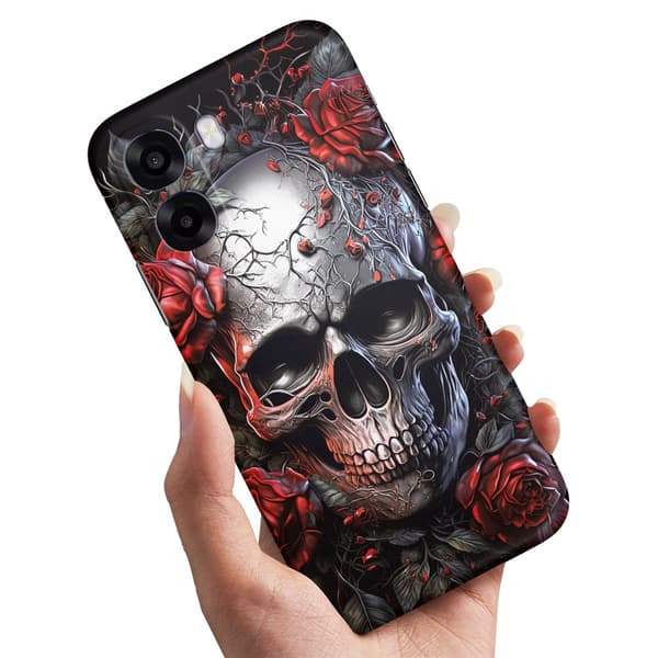 Deksel / Mobildeksel til Oppo A6x 5G - Skull Roses