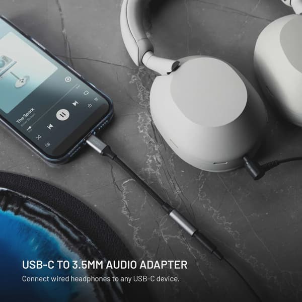 FIXED Link Premium USB-C till 3.5mm adapter Rymdgrå