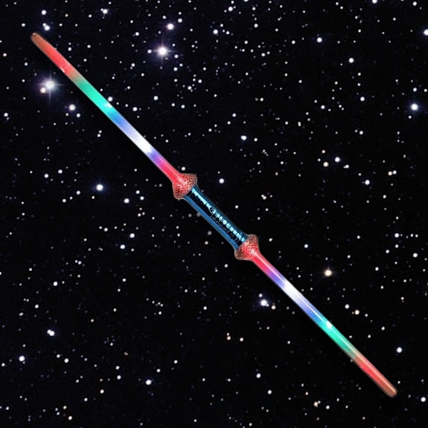 2-Pak - Dobbelt Lyssværd / Sværd med Laser - 75 cm Multicolor