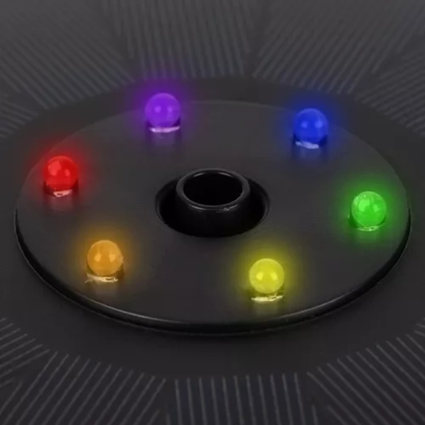 Fontän med Batteri & LED - Solcellsfontän / Vattenfontän - Solcell