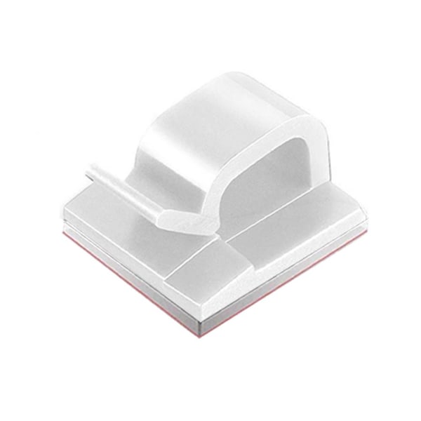 50-Pack selvklebende kabelholdere - kabelklemmer White