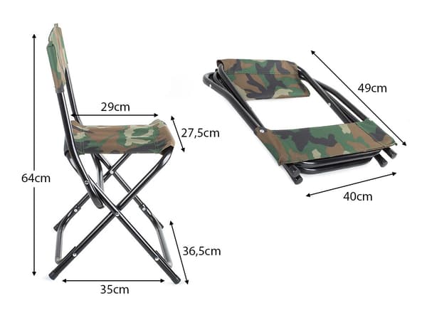 Fällstol - Campingstol Dark green
