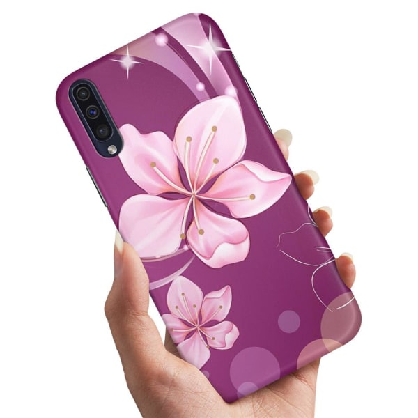 Huawei P30 - Cover/Mobilcover Hvid Blomst