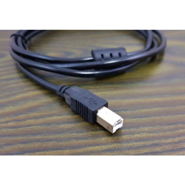 1.5m USB-kaapeli Tulostimelle / Printer - USB 2.0 A to B Black