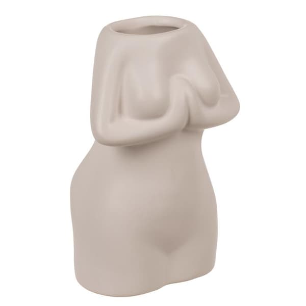 Vase / Keramikvase - Kvindekrop Beige