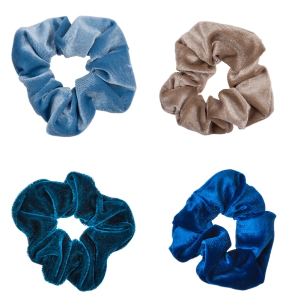 4-Pak - Scrunchie – Hårbånd Multicolor