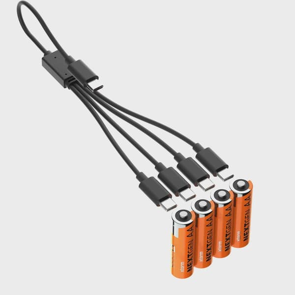 Xtorm NextGen AA-batterier USB-C uppladdningsbara 4-pack