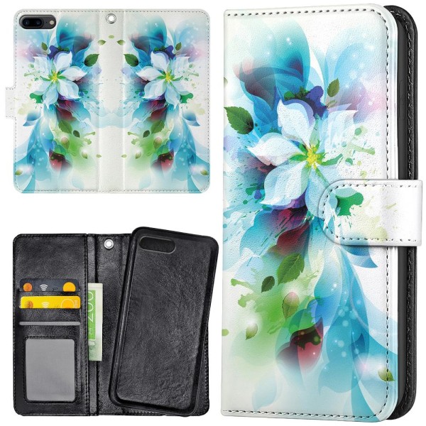 iPhone 7/8 Plus - Lommebok Deksel Blomst