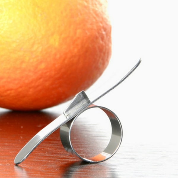 2-Pak Appelsinskræller/Frugtskræller/Skræl Appelsin i Rustfrit Silver