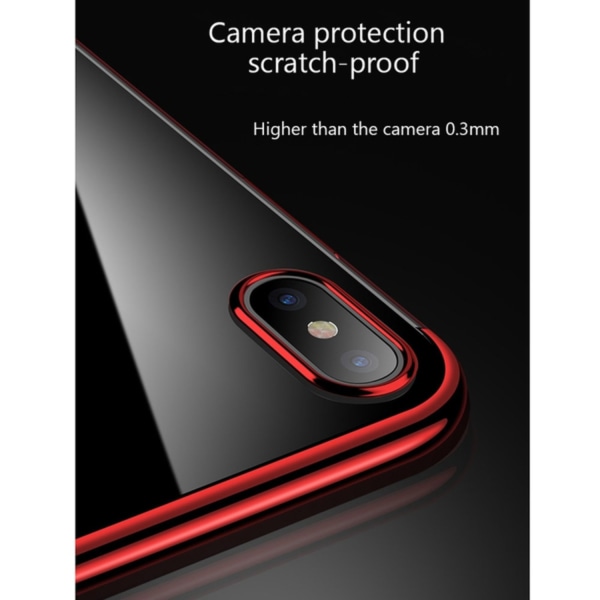 iPhone X / XS - TPU-deksel / mobildeksel - speilblank (rød)
