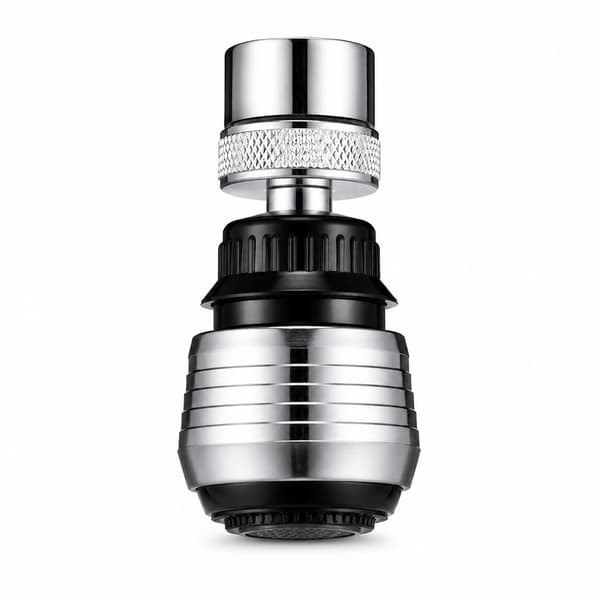 Munnstykke til Kran - 360° Roterende Vann Adapter Silver grey