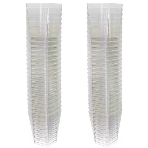 Firkantede plastbeger til mousse og dessert – 160 ml 150-Pack