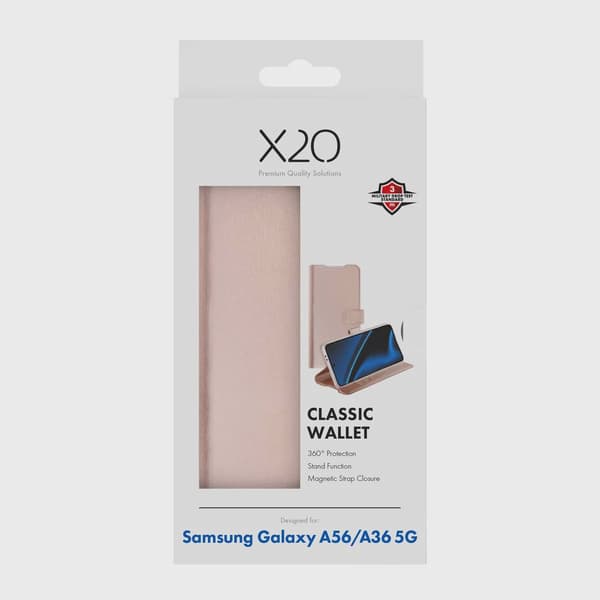 X2O Classic Wallet Plånboksfodral Samsung Galaxy A56/A36 5G Rose Gold