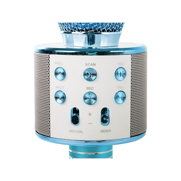 Karaokemikrofon med Høyttaler / Karaoke Mikrofon – Bluetooth Blue