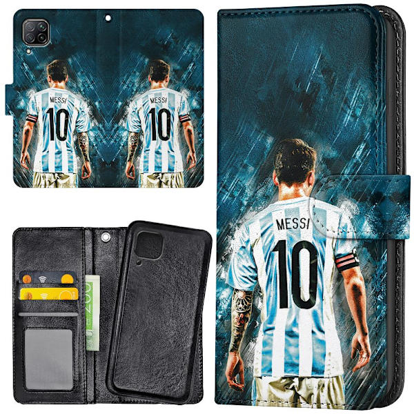 Huawei P40 Lite - Lompakkokotelo/Kuoret Messi