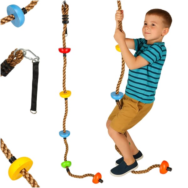Klatretau med Skiver for Barn - 210 cm