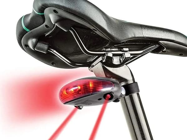 Cykelbakljus 5 led laserlinje bakljus
