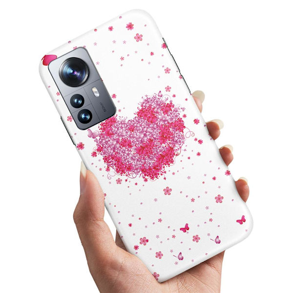 Deksel / Mobildeksel til Xiaomi 12 - Blomsterhjerte Multicolor