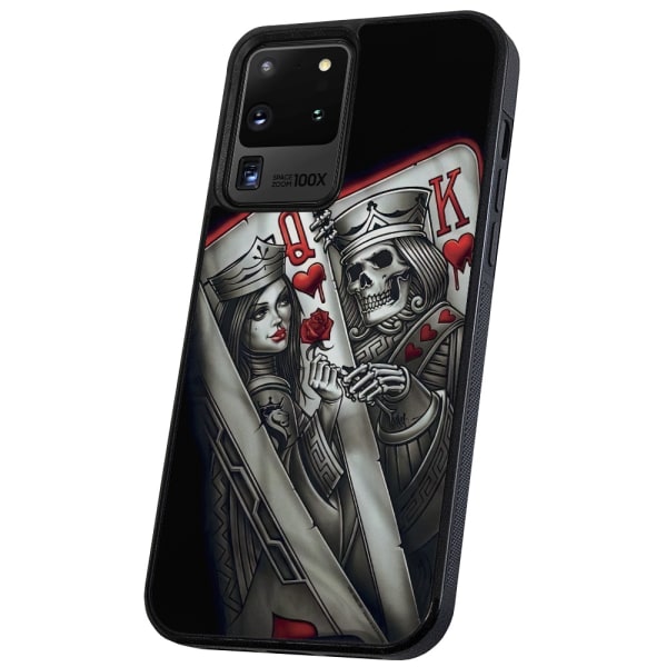 Samsung Galaxy S20 Ultra - Cover/Mobilcover King Queen Kortspil