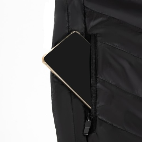 Värmeväst Unisex - Väst med inbyggda värmedynor - USB Black M