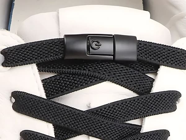 Elastiska, icke-bindande skorelinor 100 cm Black