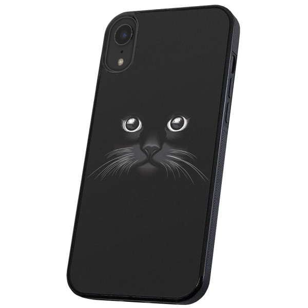 iPhone XR - Deksel/Mobildeksel Svart Katt Multicolor