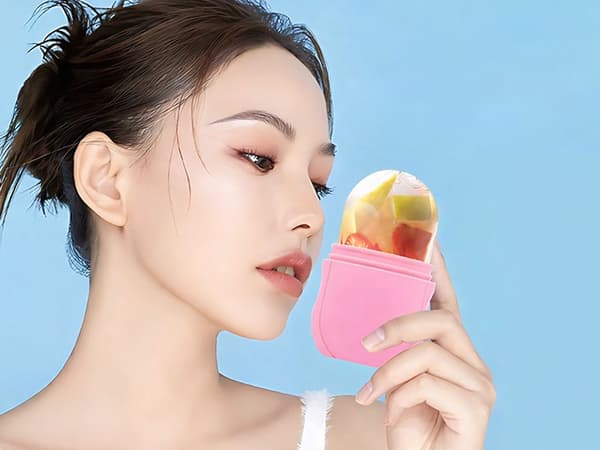 Isroller ansiktsmassage silikon Pink