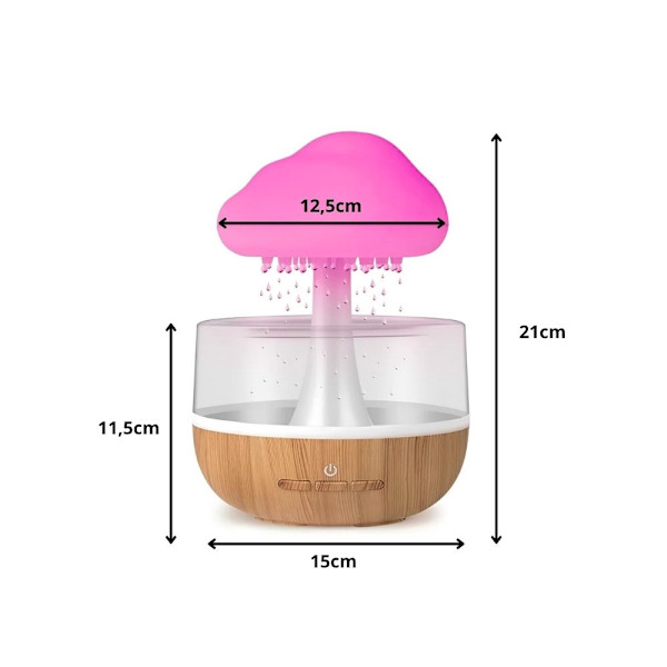 Aromdiffusor LED - Trådlös luftfuktare med molnform