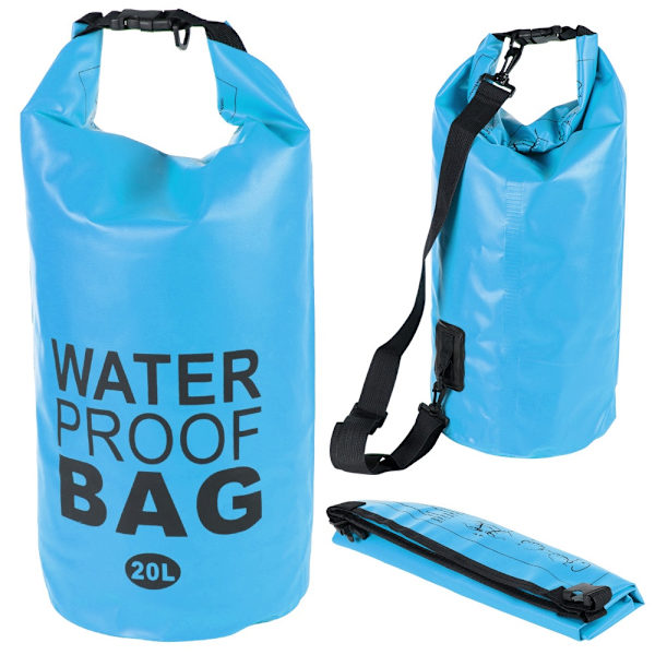 Vandtæt Pose / Vandpose - Vandopbevaring - 20 liter Blue