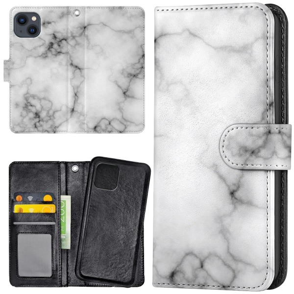 iPhone 15 - Plånboksfodral/Skal Marmor