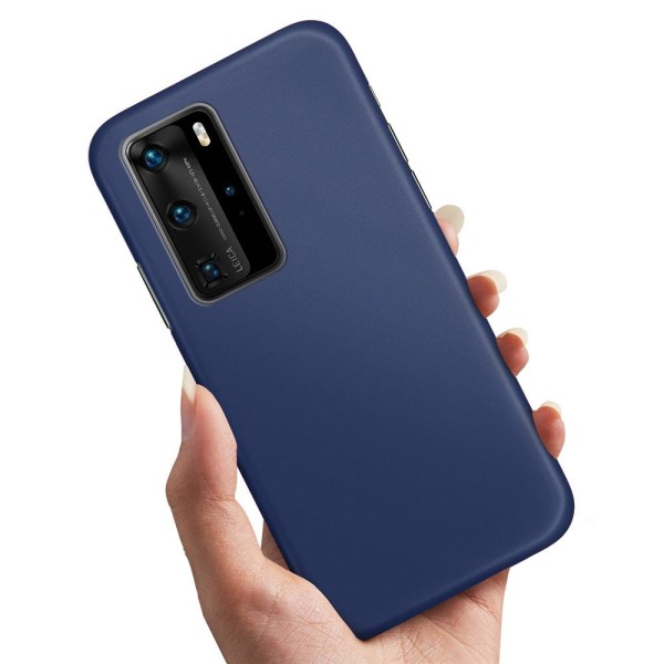 Huawei P40 Pro - Cover / Mobilcover Mørkeblå Dark blue