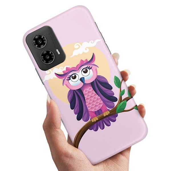 Motorola Moto G55 5G - Kuoret/Suojakuori Kaunis Pöllö