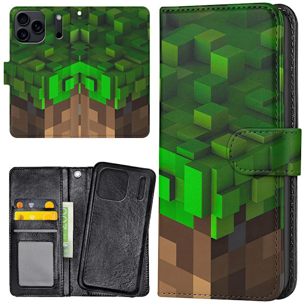 iPhone 17 Pro Max - Lommebok Deksel Minecraft