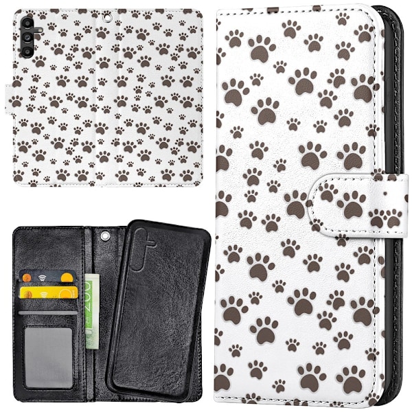 Samsung Galaxy A56 5G - Plånboksfodral/Skal Paw Pattern