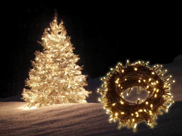 Julgransbelysning 500 LED - Varmvit inomhusgran, 7 program