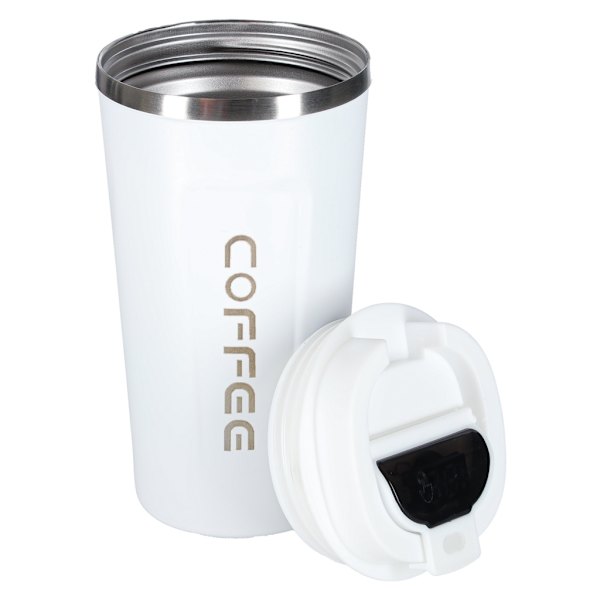 Termosmugg med LED-display - 500 ml Vit