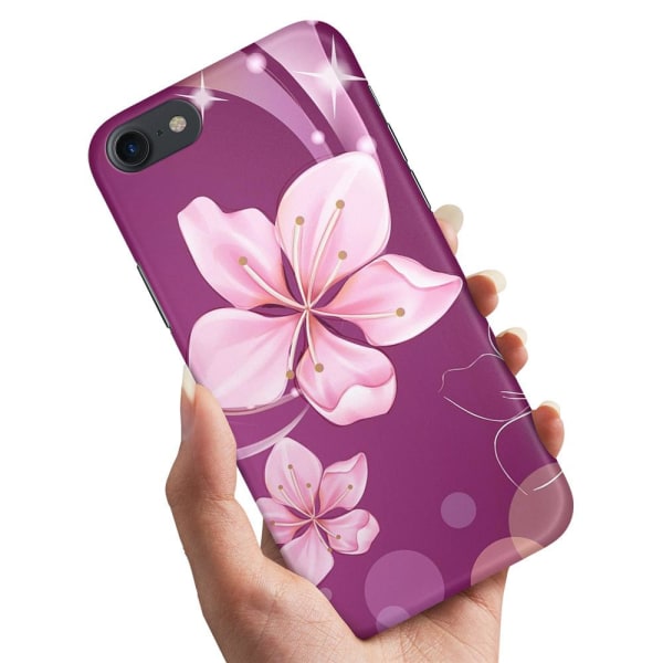 iPhone 5/5S/SE - Skal/Mobilskal Vit Blomma