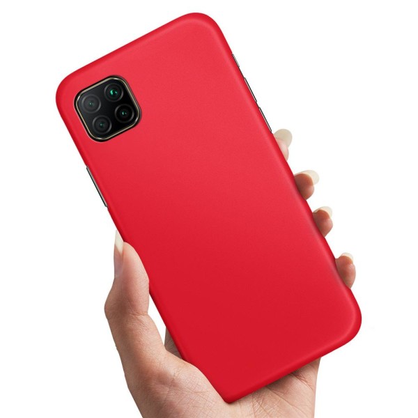 Huawei P40 Lite - Cover/Mobilcover Rød Red