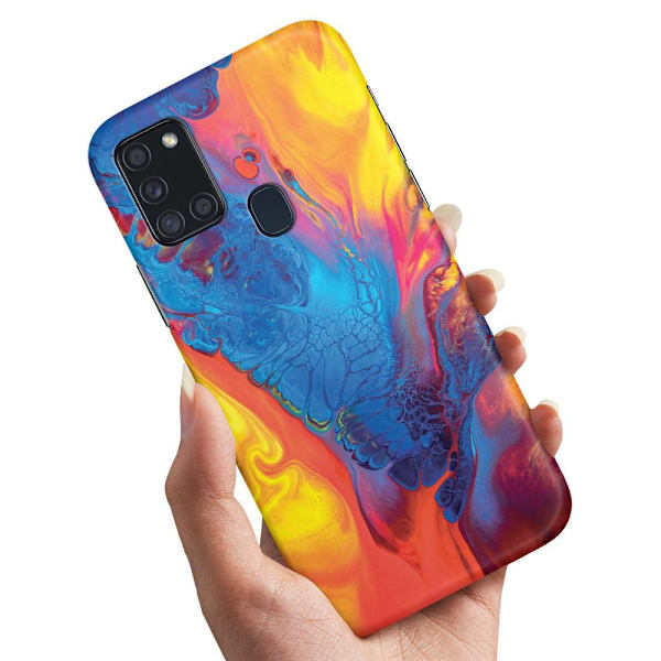 Samsung Galaxy A21s - Skal/Mobilskal Marmor multifärg