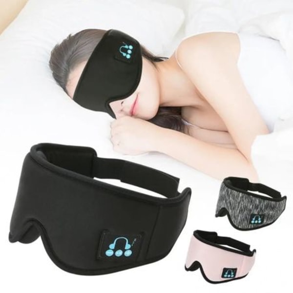 Sovhovedtelefoner - Sove maske - Øjenbindel med hovedtelefoner Black