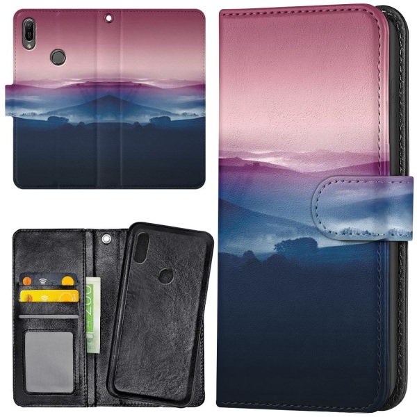 Huawei Y6 (2019) - Mobilcover/Etui Cover Farverige Dale