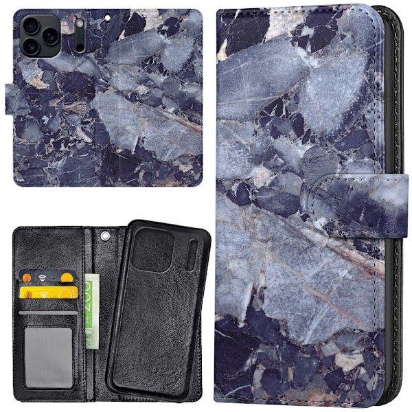 iPhone 17 Pro Max - Lommebok Deksel Marmor